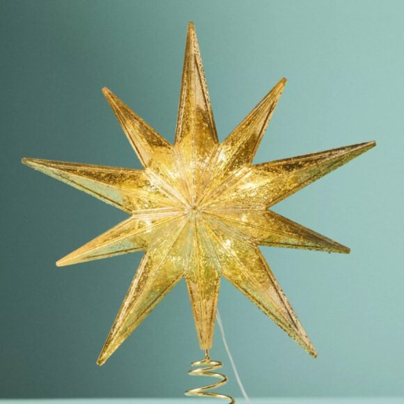 Bright Star Light-Up Tree Topper - Gold - Picture 4 of 4